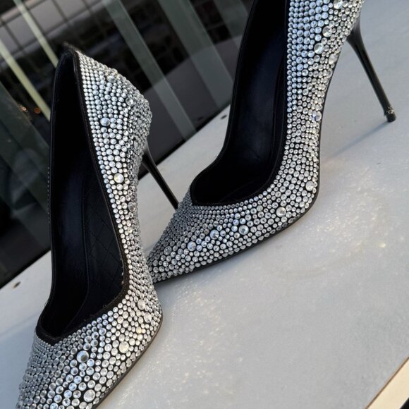 Balmain Swarovski Crystal High Heels - Picture 9 of 10